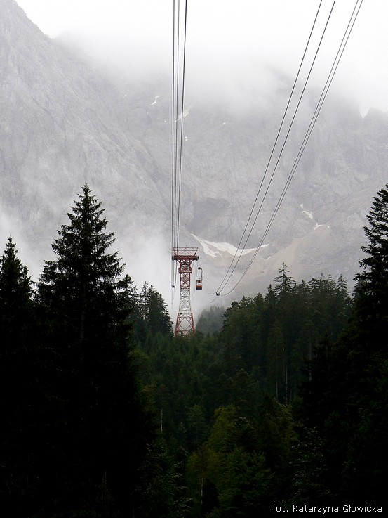 jedna z licznych kolejek w alpach bawarskich