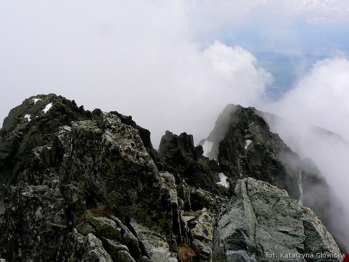 widok ze szczytu - chwilowy prześwit